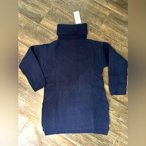 Thakoon Chunky Lambswool Turtleneck Sweater XS Navy